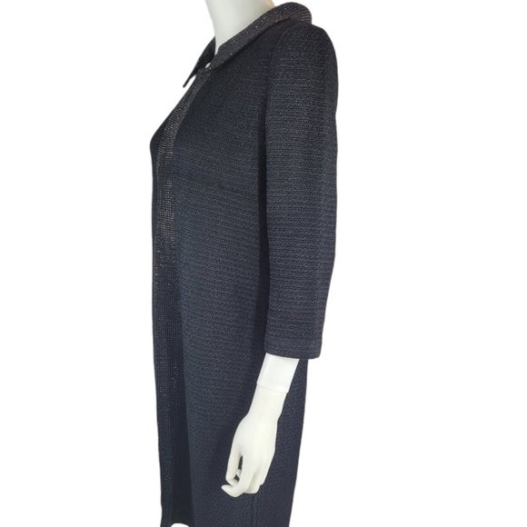 St. John Black Sequin Sweater - Picture 3 of 9